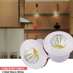 olips LED COB Spot Light, Button Light 3 WATT Down Light, Cabinet Light, Pink, 1 Spot Light Ceiling Lamp image 3