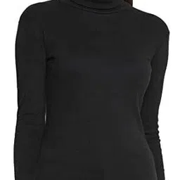 gulika Women Solid High Neck Black Sweater-picture-20