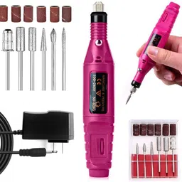 as tool center Electric Nail Filer Pedicure Manicure Acrylic Nail, 6 File DIY Nail Polishing Drill Set Buffing Repair Pack Rotary Bit Set-picture-11