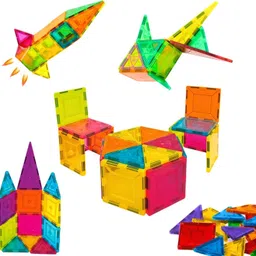 t'tots Magnetic Building Blocks Tiles | Magnet Toys for Kids Educational STEM Toy 16 Pc-picture-20