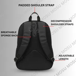 mous King Queen Black Color Kids Backpack for Primary School Waterproof School Bag image 3