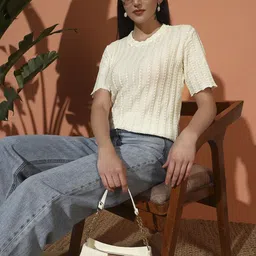 somvati Pack of 2 Women Self Design Round Neck Polyester Yellow T-Shirt image 2