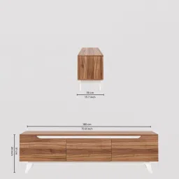 mintwud from pepperfry D3 Tv Console In White Colour image 2