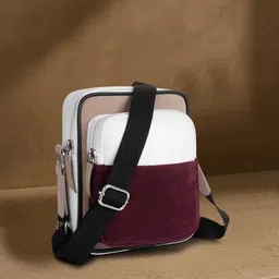 zipcraze Maroon Men Sling Bag Premium Suede Crossbody Travel Office Sling Bags-picture-37