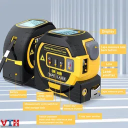 vth ® 3 in 1 Measuring Tape - 5m Tape Measure, 60m Laser Distance Measure Measurement Tape image 5