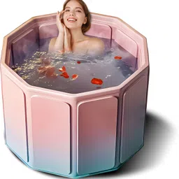 Portable Foldable Bath Tub for Adults Inflatable SPA Tub for Bathroom | Insulated Thickened Ice Bath Tub with Drain Hole | Adult Soaking Tub Free-standing Bathtub-image-65