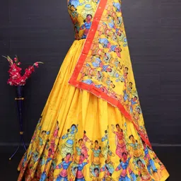 Printed Semi Stitched Lehenga Choli-image-35