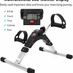 ACUPRESSUREMART Mini Cycle Home Exerciser Fitness , Leg, Arm, Cardio, Training Pedaling Machine Adjustable Resistance with LCD Display for Women and Men Massager image 5