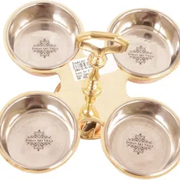 indianartvilla Sauce Set Steel, Copper image 2