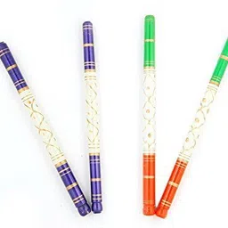 SticksKart Heavy Sankheda Multicolor Dandiya Sticks-Pack of 2 Pair, 4 Sticks| Dandia Sticks image 3