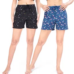 ariel Pack of 2 Printed Women Multicolor Casual Shorts-picture-26
