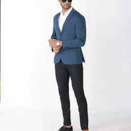 indian terrain Men Solid Single Breasted Casual Blazer image 3