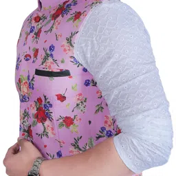 dressed up divas Floral Print Men Waistcoat image 3