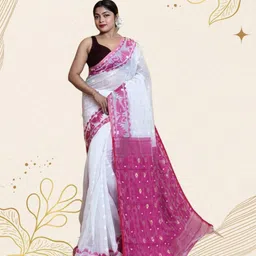 spfashion Woven Jamdani Cotton Silk Saree-picture-32