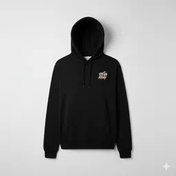 shaahee roots Men Graphic Print Hooded Neck Polycotton Black T-Shirt image 2