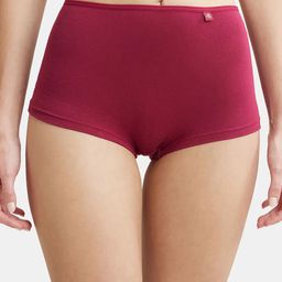 jockey SS04 High Coverage Super Combed Cotton Elastane Stretch with StayFresh Treatment Women Boy Short Maroon Panty-picture-48