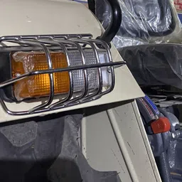 baho auto TRACTOR CHROME INDICATOR COVER FOR SWARAJ TRACTORS 724 733 735 834 FE XT XM Rearlight Frame Support image 4