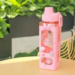 sevenspace Water Bottle with Straw and Sticker, Bear Water Bottle 700 ml Water Bottle-picture-31