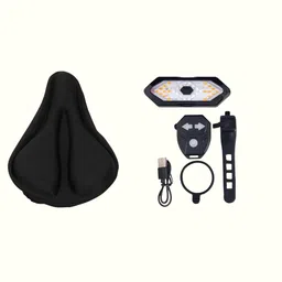 Premium Bicycle Saddle Cover and Indicator Back Light Combo Saddle Cover Free Size-image-4