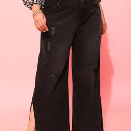 curvy street Women Regular High Rise Grey Jeans image 2