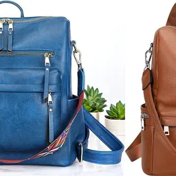 spinsell Medium 22 L Backpack Medium 22 L Elegant Stylish Leather Backpack for Women-picture-11