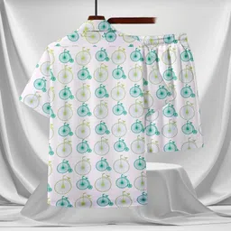 glori star Men Night Suit Set Multicolor Printed image 2