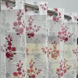 274 cm (9 ft) Long Door Tissue Transparent Curtain Single Curtain-image-34