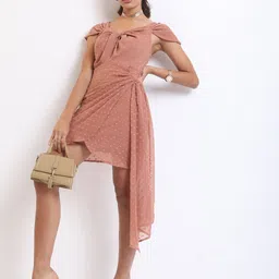 Women Skater Pink Above Knee/Mid Thigh Length Dress-image-22