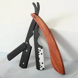 probero Barber Straight Razor Stainless Steel Folding Beauty Shaver with Wooden Handle, Men & Women-picture-46