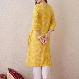 bkapparels Women Embroidered Pure Cotton Straight Kurta image 2