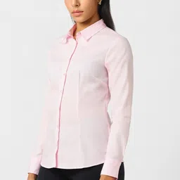 van heusen Women Regular Fit Solid Spread Collar Formal Shirt image 4