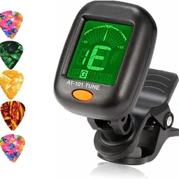 techblaze Digital 360 Degree Guitar Tuner with LCD Display for Guitar ,Easy to use , Highly Accurate Clip-on Electronic Tuner For Acoustic Guitar, Electric and Ukulele Capo Automatic Digital Tuner (Black) Automatic Digital Tuner-picture-12