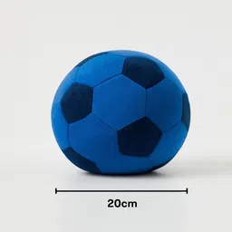 zoqqi Soft Plush Soccer Ball, Blue and Navy, Indoor Sports Toy - 20 cm image 2