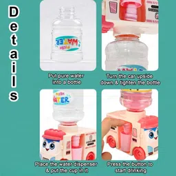 evehansen Mini Cartoon Water Dispenser Toy for Kids | Fun Role Play Game image 4