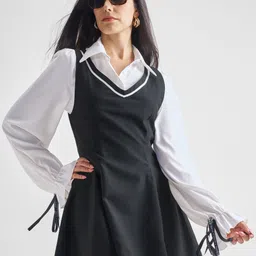 tokyo talkies Women Shirt Black Mini/Short Dress image 1