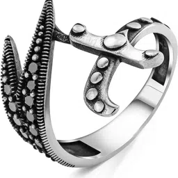 zebisco Adjustable Stainless Steel Zulfiqar Sword Ring – Antique Finish Islamic Jewelry Stainless Steel Silver Plated Ring-picture-21