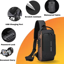 nkl Multicolor Men & Women Shoulder Bag Stylish Cross Shoulder Bag with USB Port& Security Lock Perfect for Travel_UE134-picture-12