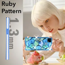 4 yards Back Cover for Realme C25 | C25s (Dual Design Glitter Sparkle and Detachable Diamond Print Case) image 5