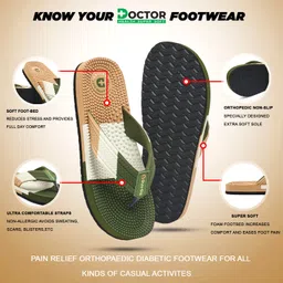 doctor health super soft Newly launch Soft Comfortable Ortho Diabetic Lightweight Antiskid Slippers Men Slippers image 3