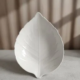 meravivigh Ceramic Serving Bowl WHI-LEAF-02 image 3