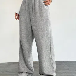 dockstreet Women Solid Grey Track Pants image 3