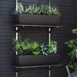 planters Fabi Big Black Polymer Floor Planter image 1