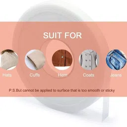 khatri Fabric Fusing Tape Double Sided Adhesive Sewing Hem Tape Iron on Tape (White) Accessory Tape Dot image 4