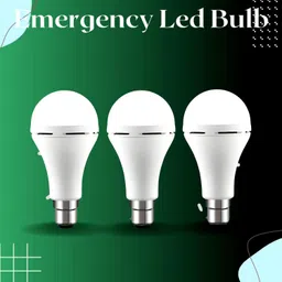 guggu Rechargeable Emergency Bulb Inverter Bulb, 3Hr battery backup_Pack oF 3 G35 3 hrs Bulb Emergency Light image 1