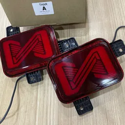 colourline REFLECTOR LIGHT/THAR BUMPER LIGHT (set of 2) WITH INDICATOR AND MATRIX Car Reflector Light image 5