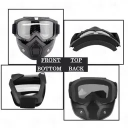 posture Rainbow Bike Riding Face Mask Face Shield Motorcycle Goggles Rainbow Bike Riding Face Mask Face Shield Motorcycle Goggles Blowtorch Blowtorch, Wood-working Safety Goggle image 4