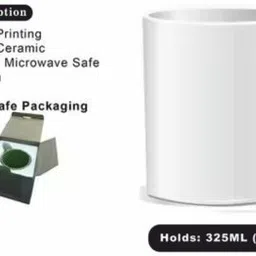 dazzlev Ceramic Coffee Tea Milk Royal Plain White With Uniq Ceramic Coffee Mug image 4