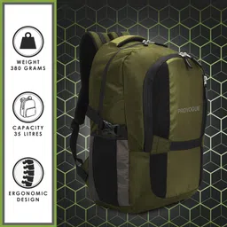 provogue Large 35 L Laptop Backpack MADRID unisex backpack with rain cover and reflective strip image 3