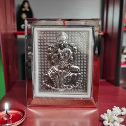 adrista 999 German Silver Lakshmi Photo Stand for Home/Office|Diwali Gift Decorative Showpiece - 11 cm-picture-36