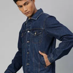 emmy word Men Washed Denim Jacket image 3